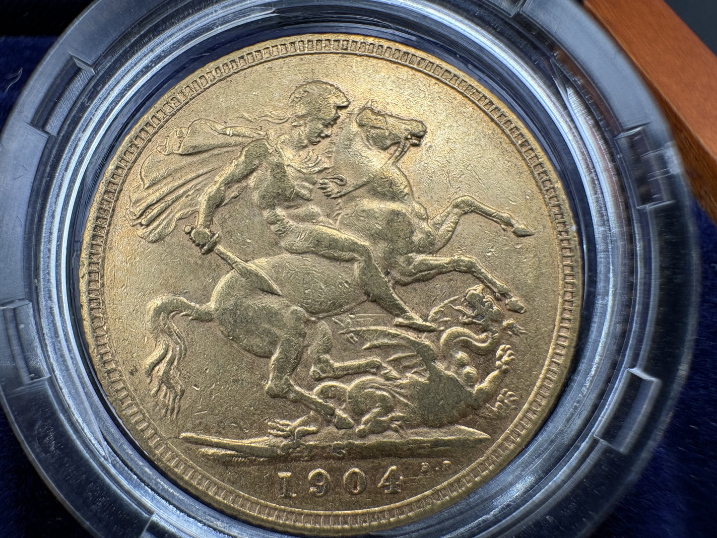 1904 George V Gold Sovereign M, P, & S Trio - Downies and Sherwood