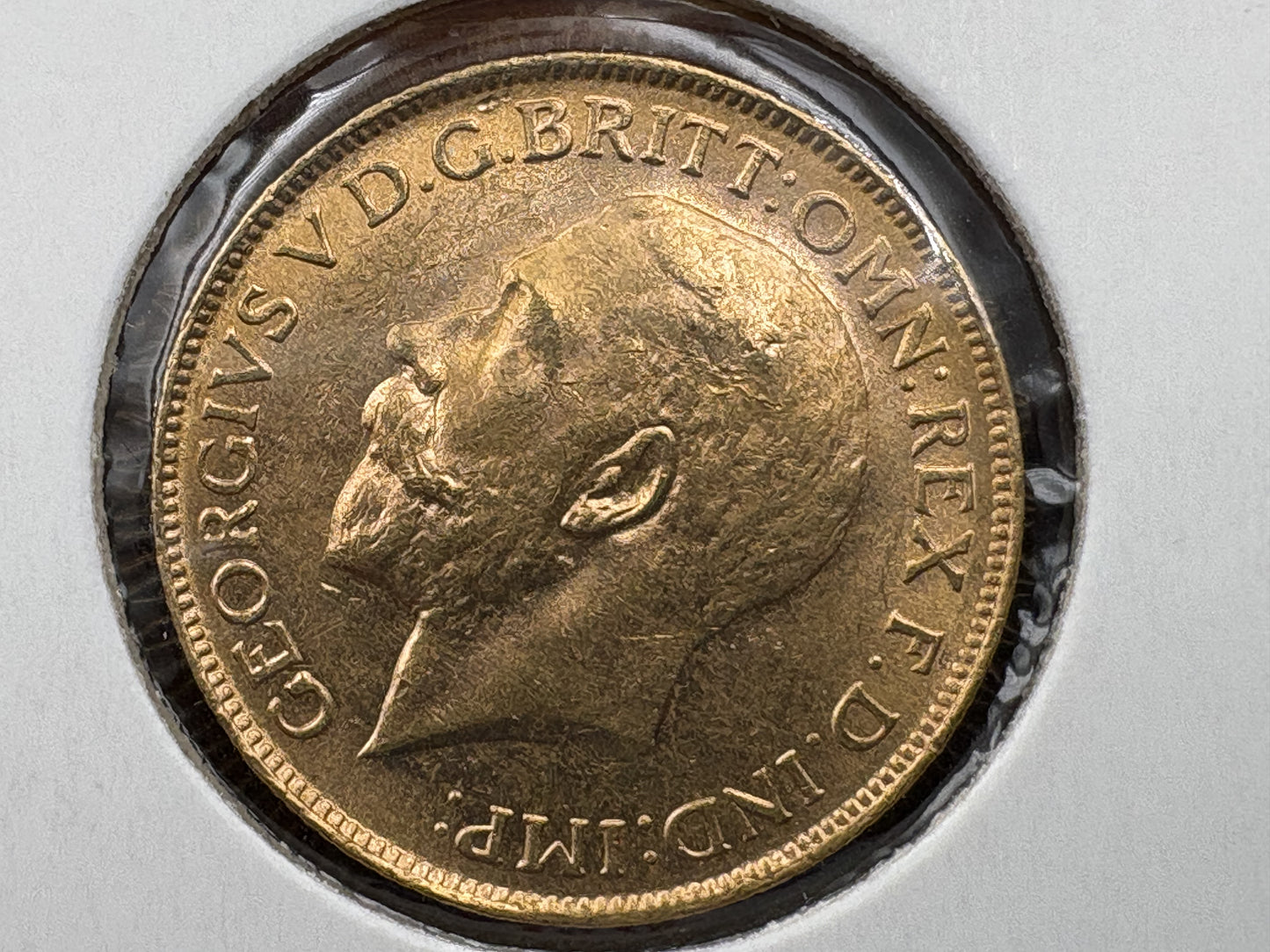 1918 Australian Full Gold Sovereign Perth Mintmark