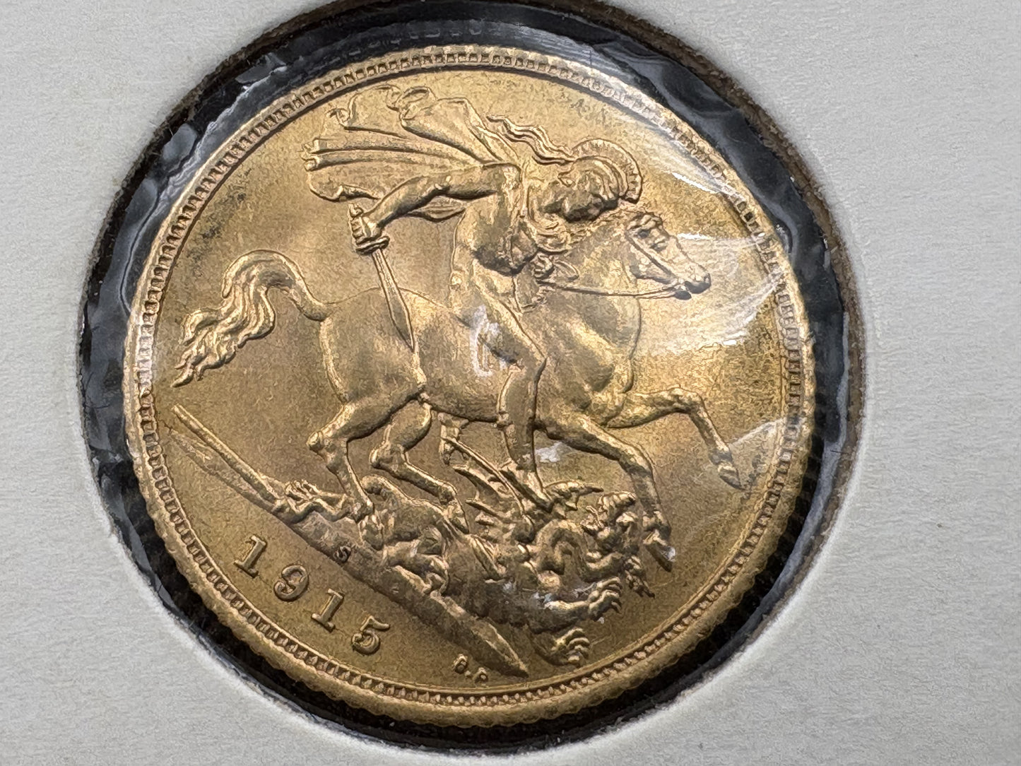 1915 Australian Half Gold Sovereign Sydney Mintmark