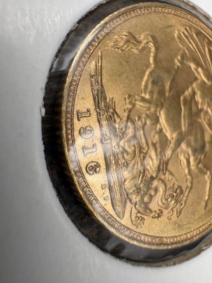 1916 Australian Full Gold Sovereign Sydney Mintmark