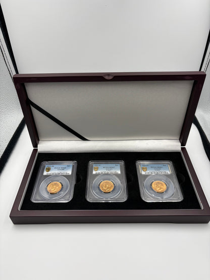 1913 Australian Gold Sovereign Trio – Perth, Melbourne and Sydney Mintmarks