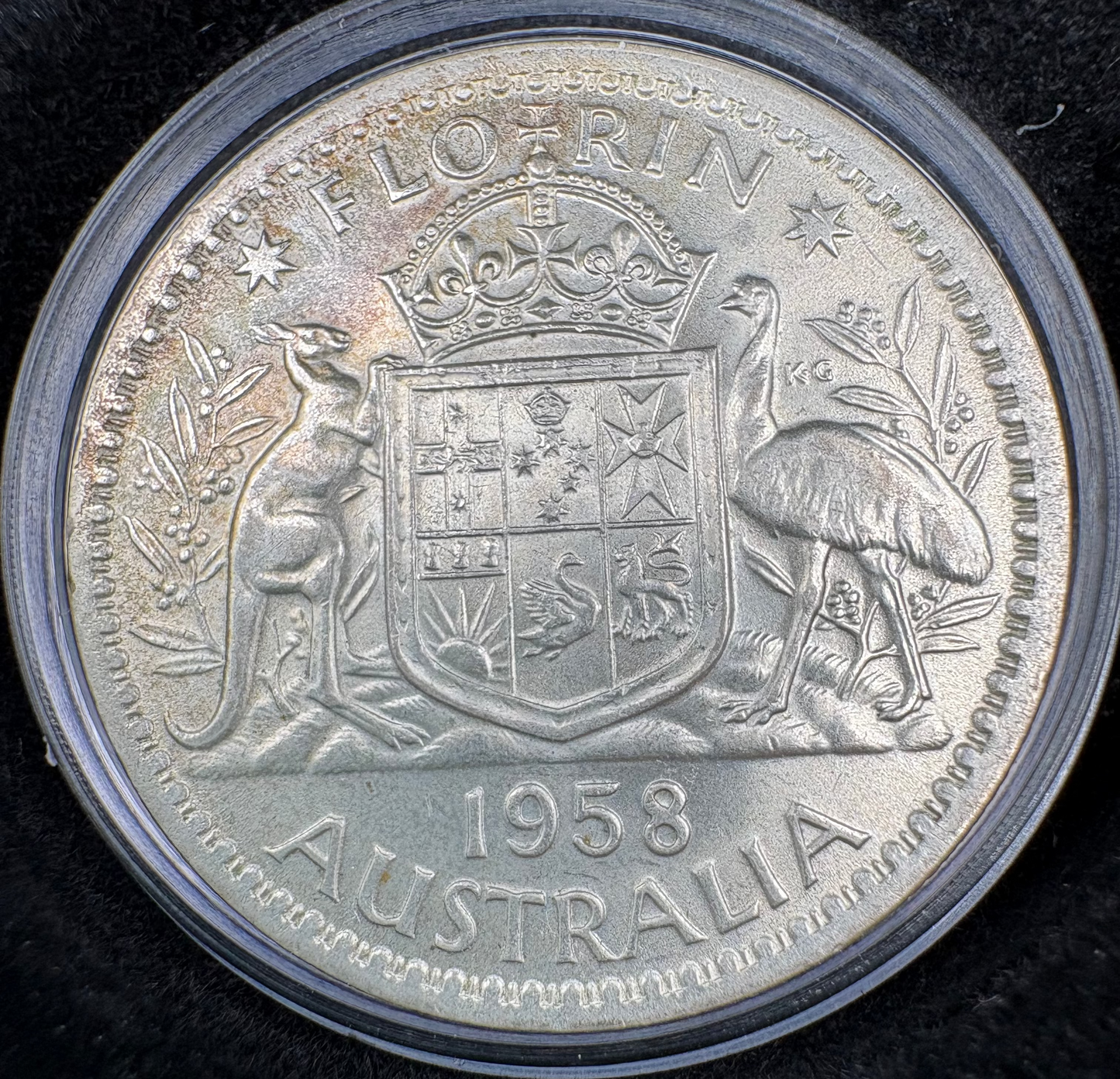 1958 Australian Florin - 50% Silver Pre-Decimal Coin