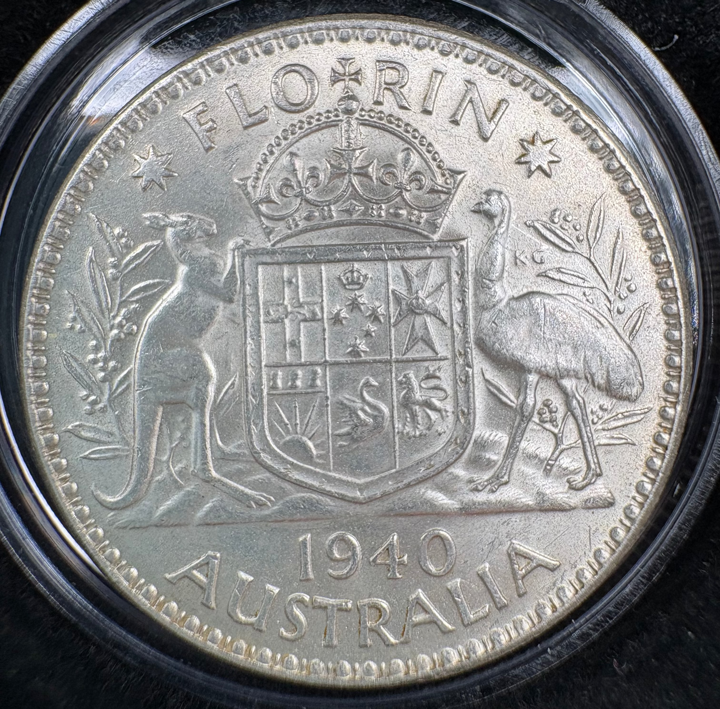 1940 Australian Florin - 92.5% Silver Pre-Decimal Coin