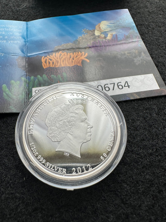 2012 Australian Sea Life Series II - Octopus 1/2oz Silver Proof Coin