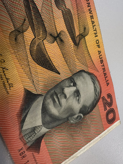 1967 $20 Australia Paper Banknote - Coombs Randall XBR 152790