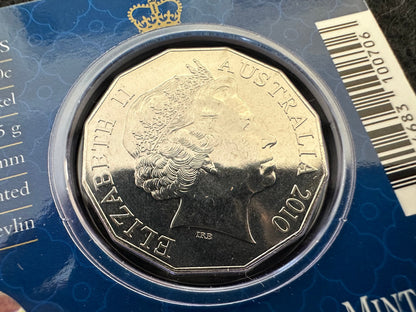 2010 Fifty Cent Royal Engagement Prince William & Miss Catherine Middleton (50c) Uncirculated Coin