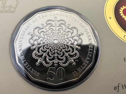 2013 50c Uncirculated Coin 60th Anniversary of Coronation of Her Majesty Queen Elizabeth II