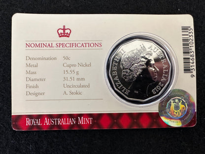 2013 50c Uncirculated Coin 60th Anniversary of Coronation of Her Majesty Queen Elizabeth II