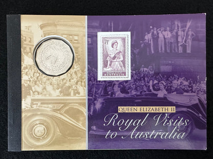 2006 QEII Royal Visit Prestige Booklet with Stamps & 50 cent uncirculated coin PNC