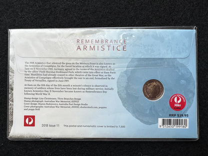 2018 Two Dollar Remembrance Armistice Centenary PNC $2 "C" mint mark