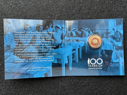 2019 Two Dollar ‘C’ Mintmark 100 Years of Repatriation Uncirculated $2 Coin in Folder