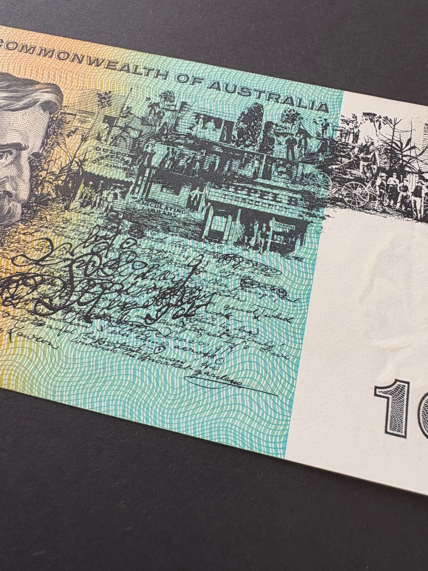 1972 $10 Australia Paper Banknote - Phillips Wheeler SUX 315957