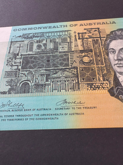 1972 $10 Australia Paper Banknote - Phillips Wheeler SUX 315957