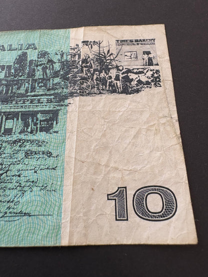 1985 $10 Australia Paper Banknote - Johston Fraser UTT 336225