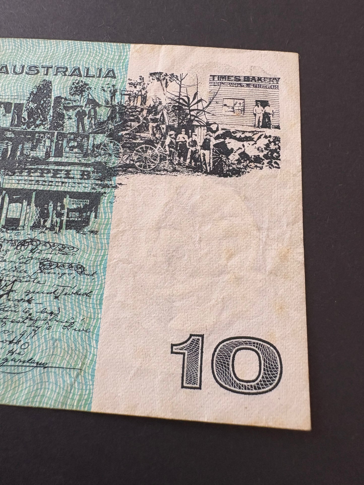 1972 $10 Australia Paper Banknote - Phillips Wheeler TAN 229771