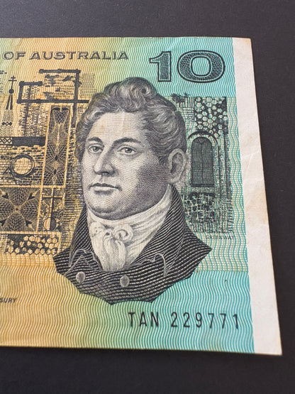 1972 $10 Australia Paper Banknote - Phillips Wheeler TAN 229771