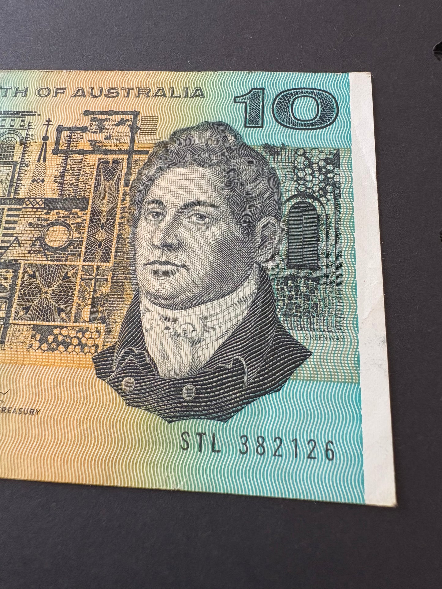 1972 $10 Australia Paper Banknote - Phillips Wheeler STL 382126