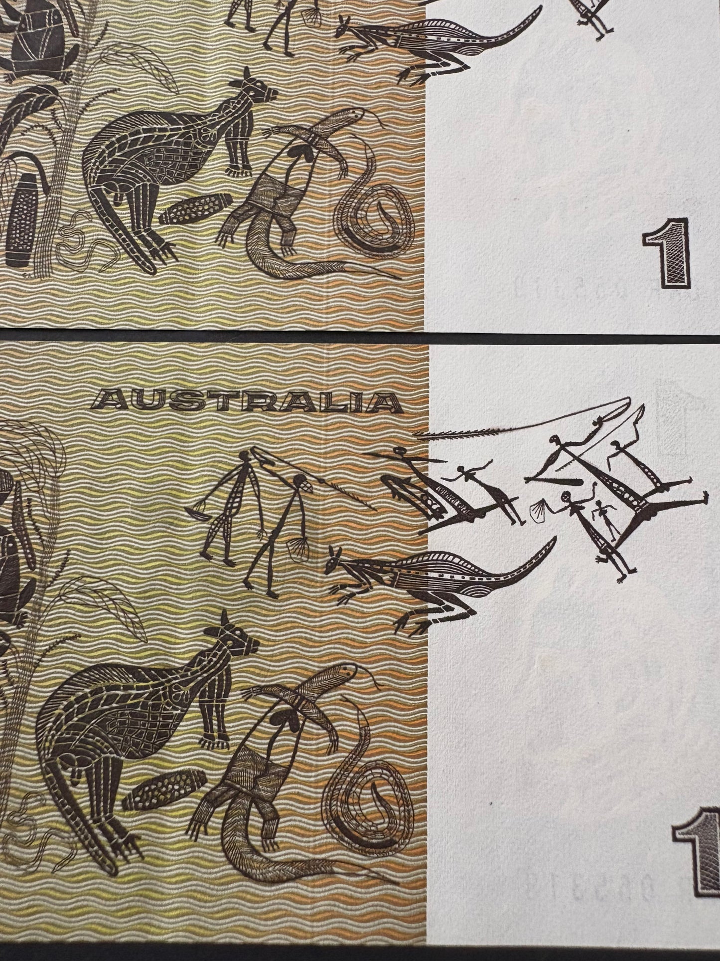 1982 $1 Australia Paper Banknotes - Johnston Stone - Consecutive Run of 3