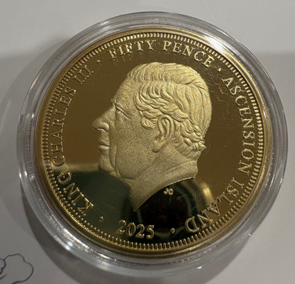 2025 Flower Fairies Chicory Fairy Gold-Plated Coloured Coin in Capsule