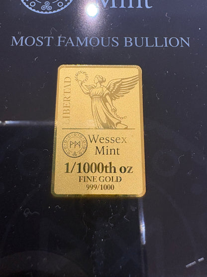 Wessex Mint Libertad 1/1000oz .999 Fine Gold Bar