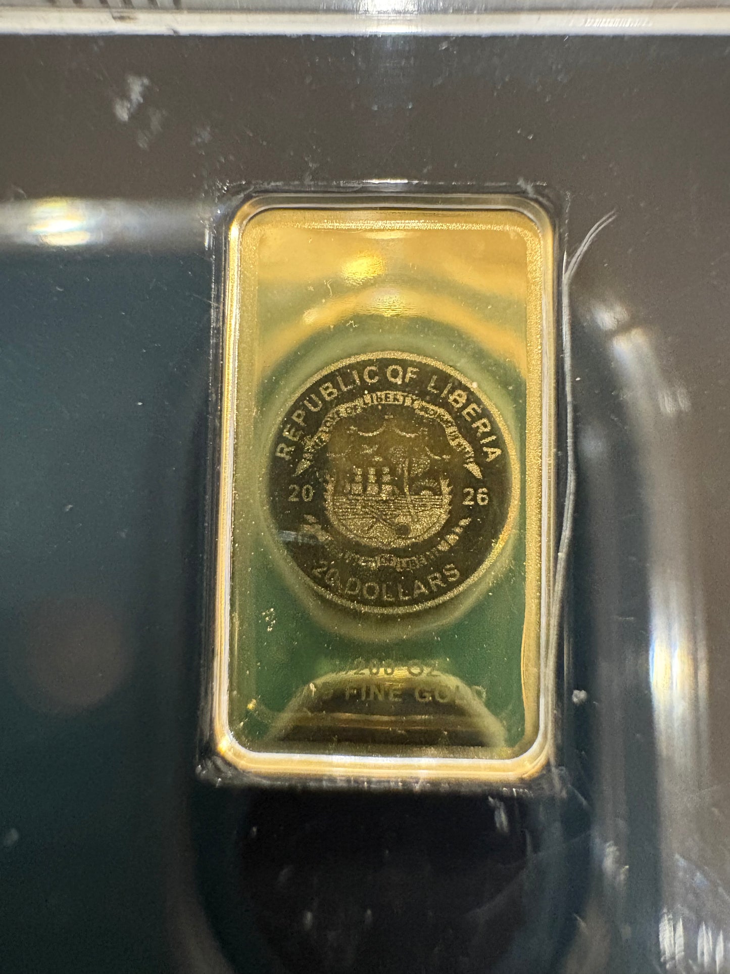 2026 Liberia $20 Skeleton Key 1/200oz .999 Fine Gold Coin Bar