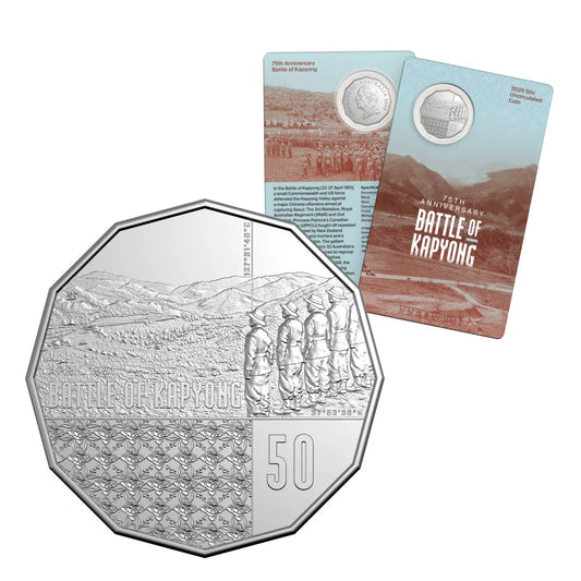 2026 50c 75th Anniversary Battle of Kapyong Uncirculated Coin – RAM