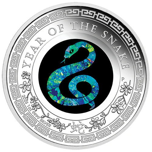 2025 Australian Opal Lunar Series Year of the Snake 1oz Silver Proof Coin