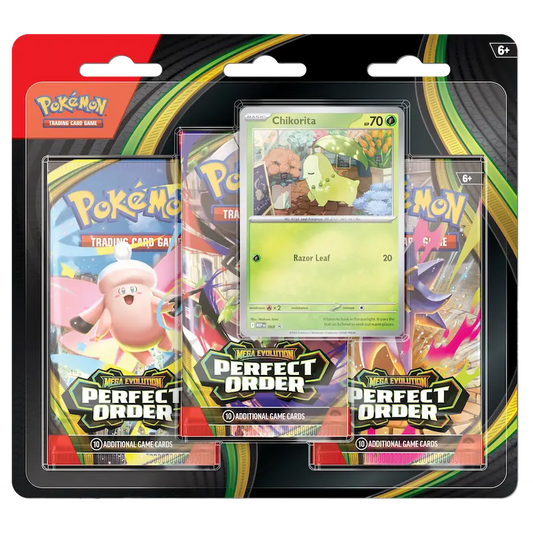 COMING SOON | Pokémon TCG: Mega Evolutions Perfect Order Three Booster Blister