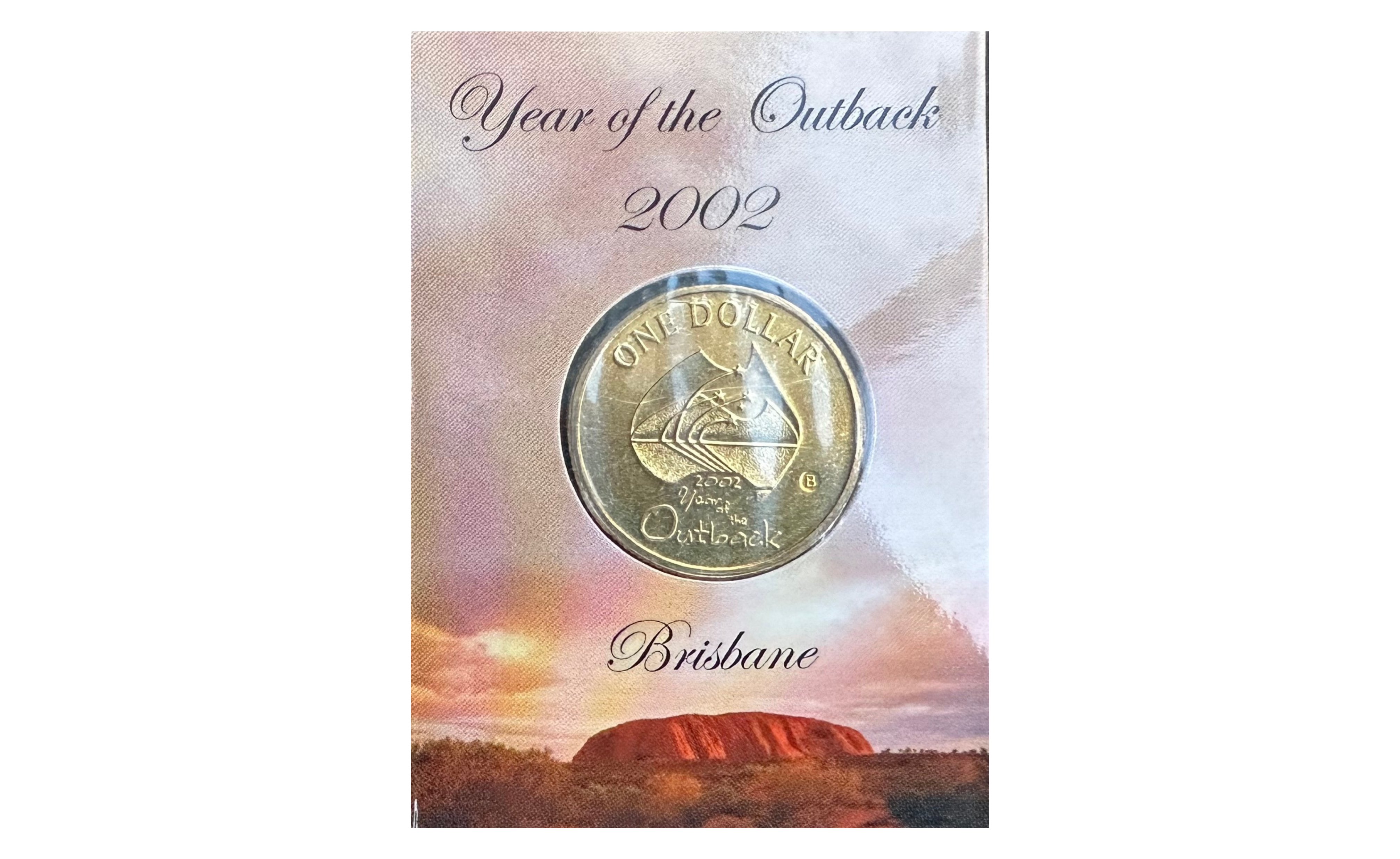 2002 Year Of The Outback $1 One Dollar Coin In Trifold Card. “B Mint M ...