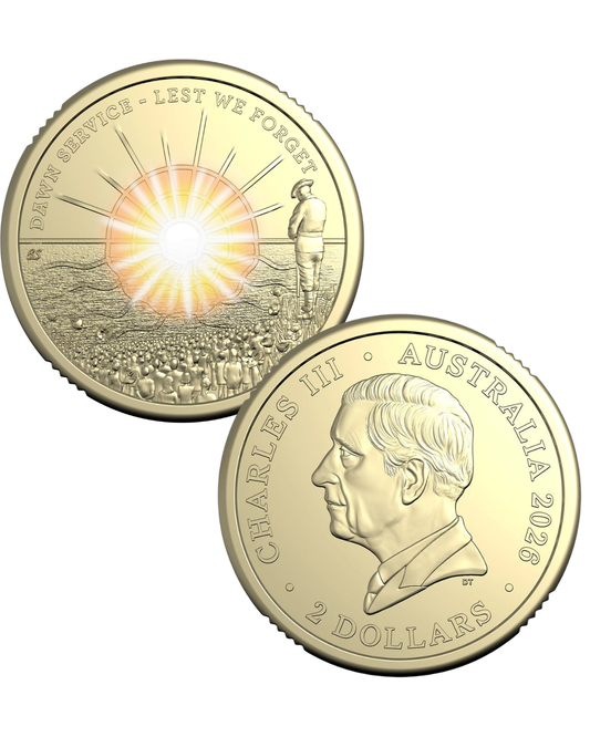 2026 $2 Dawn Service Coin from Royal Australian Mint Roll