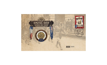 2019 ANZAC Day Limited Edition Medallion & Stamp Cover PNC 521/2000