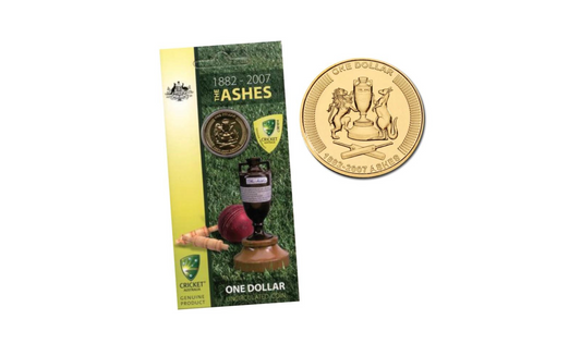 2007 $1 The Ashes Series 1882-2007 Uncirculated Coin in Card