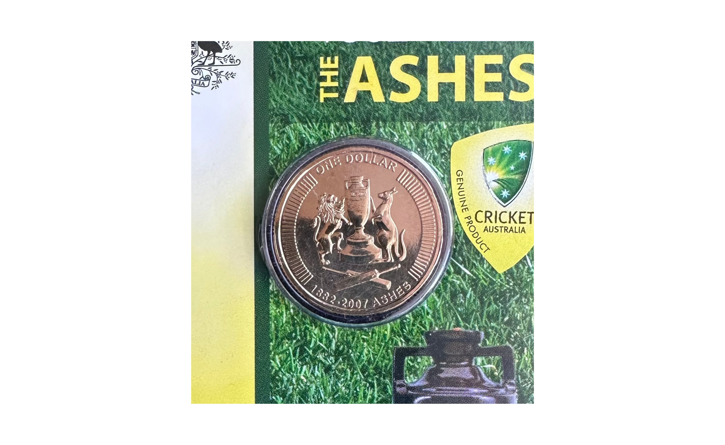 2007 $1 The Ashes Series 1882-2007 Uncirculated Coin in Card