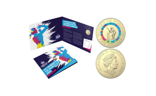 2020 $2 ICC Women's T20 World Cup coloured carded coin