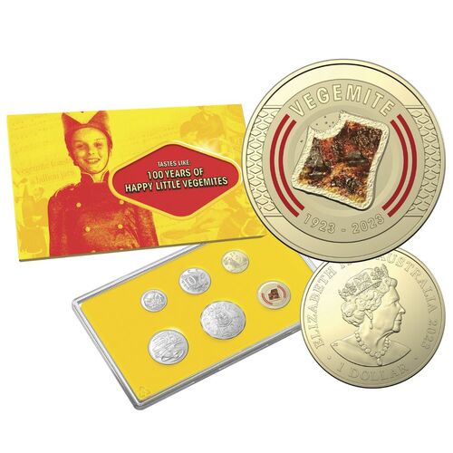 2023 Vegemite Centenary - Uncirculated Year Set with Coloured $1 Coin