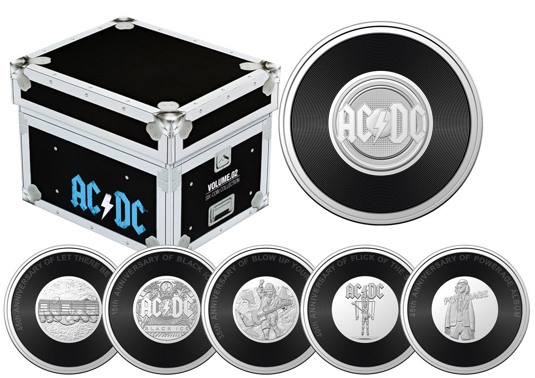 2022/23 AC/DC 40th Anniversary CuNi Uncirculated 20c Six Coin Collection