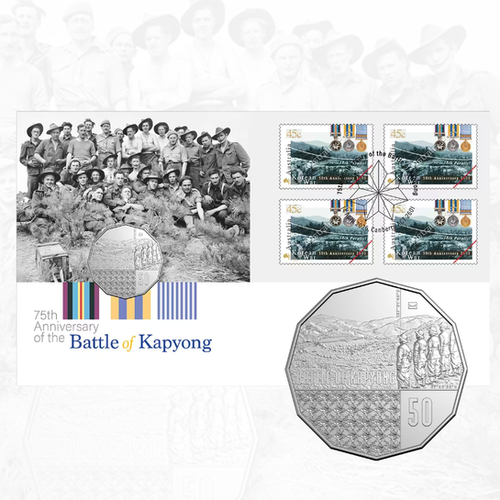 2026 50c Battle of Kapyong 75th Anniversary Envelope Privy Mark PNC