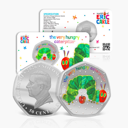 2026 The Very Hungry Caterpillar Silver Plated 50c Coin – Official Licensed Release