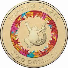 2016 $2 two dollar coin POSSUM MAGIC - Red - Low mintage - CIRCULATED