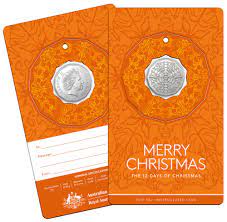 2019 'ORANGE" Fifty Cent The Twelve Days of Christmas (50c) Uncirculated Australian Decimal Coin