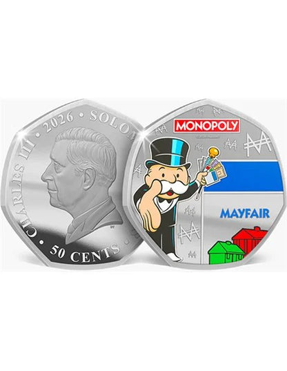 2026 Monopoly Legends of the Board .999 Silver Plated Six-Coin Set