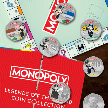2026 Monopoly Legends of the Board .999 Silver Plated Six-Coin Set
