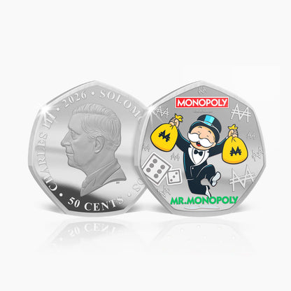 2026 Monopoly Legends of the Board .999 Silver Plated Six-Coin Set
