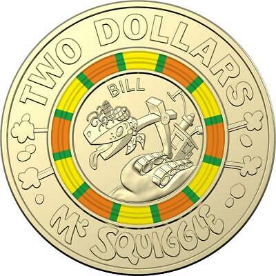 2019 Mr Squiggle - Bill $2 Two Dollar Coin - Circulated - Low Mintage