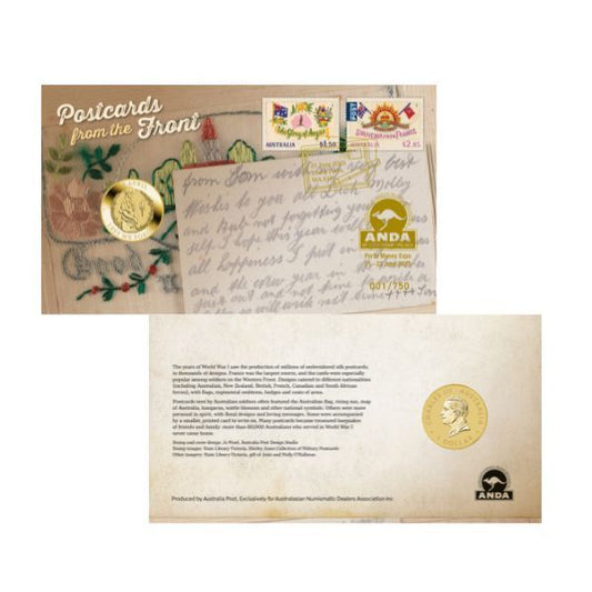 2025 $1 Postcards from the Front Perth ANDA Money Expo Postal Numismatic Cover (PNC)