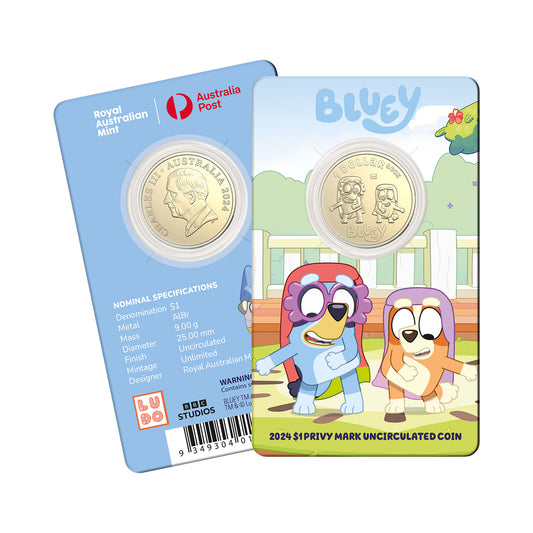 2024 Bluey Dollarbucks $1 Privy Mark Coin-in-Card – The Grannies