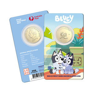 2024 Bluey Dollarbucks $1 Privy Mark Coin-in-Card – Muffin and Socks