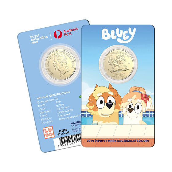 2024 Bluey Dollarbucks $1 Privy Mark Coin-in-Card – Rad and Frisky