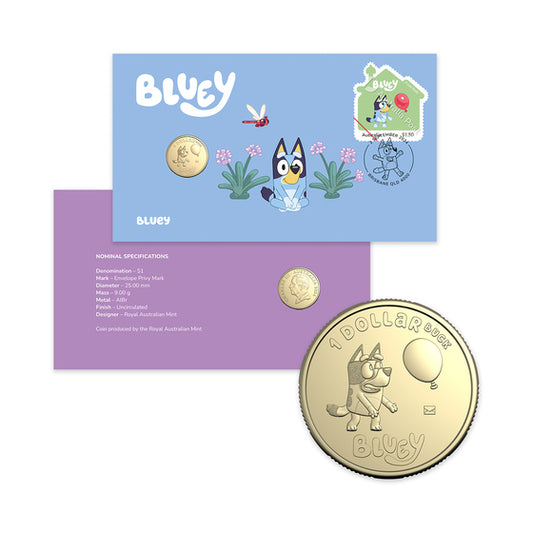 2024 Bluey $1 Privy Mark Postal Numismatic Cover (PNC) – Bluey