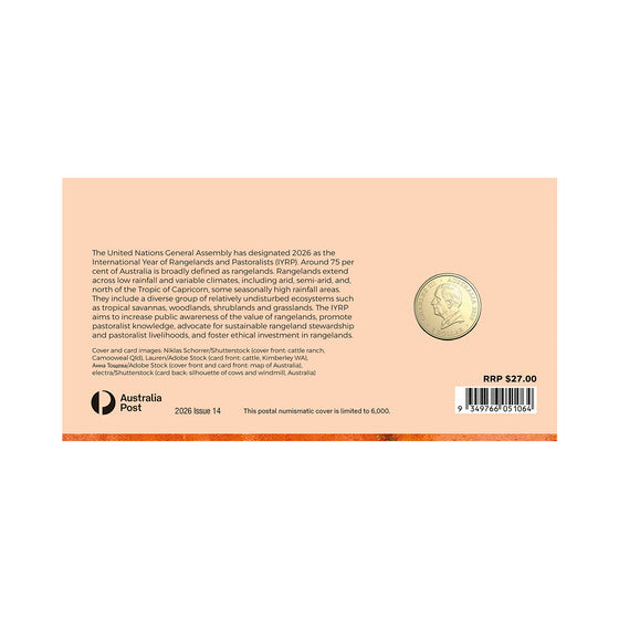 2026 $1 International Year of Rangelands and Pastoralists Envelope Privy Mark PNC